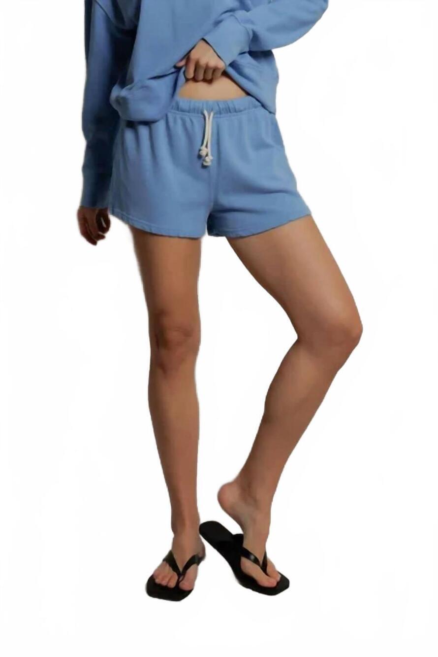 NEW PERFECTWHITETEE layla french terry sweat short in sky blue